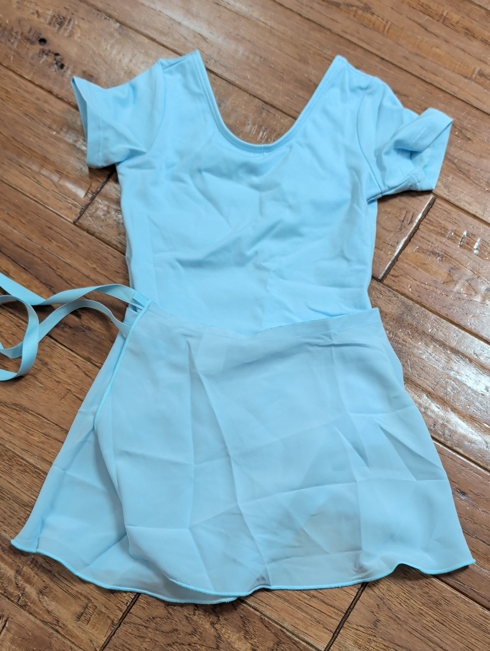 Stelle Ballet Light Blue Dance Leotard Combo with Removable Skirt